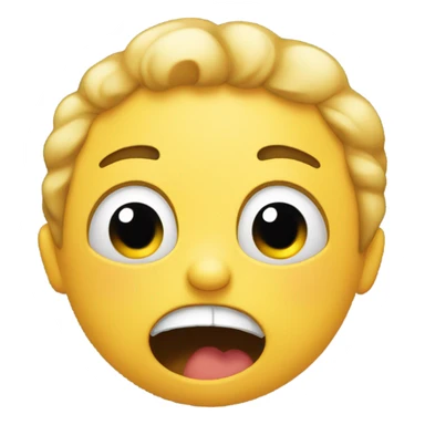 Emoji yelling while crying  sticker