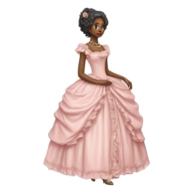 rococo pale pink dress sticker