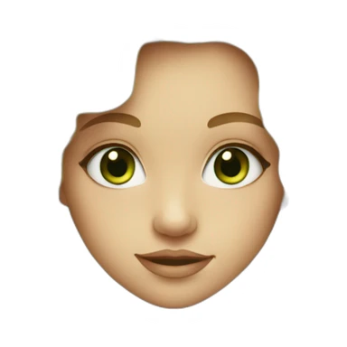 A girl with long hair, blonde, curly with green eyes sticker