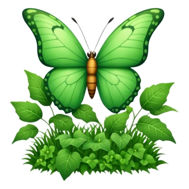 Grassy grass ivy plant bitterfly  sticker