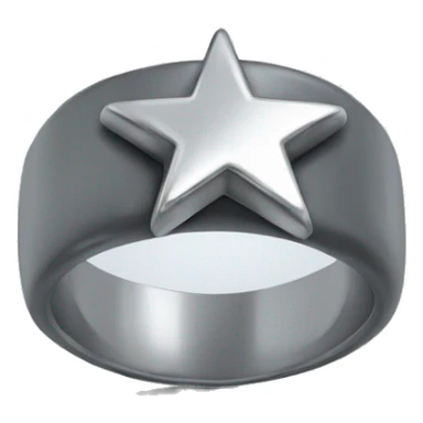 Silver ring with a chunky star sticker