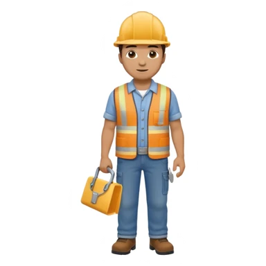 man working in construction full body sticker
