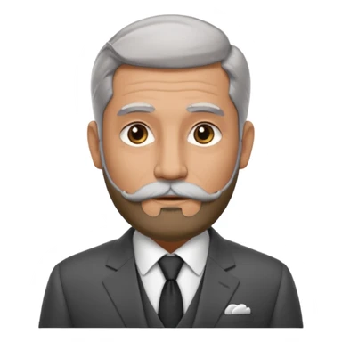 Slightly gray with frencb beard graying indian guy in suit with a bentley names professor bw tlt sticker