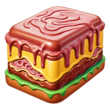 surreal melting SPAM land landscape sticker