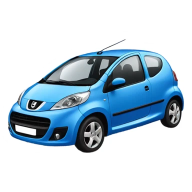 Blue Peugeot 107 sticker