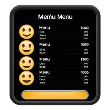 digital menu board sticker