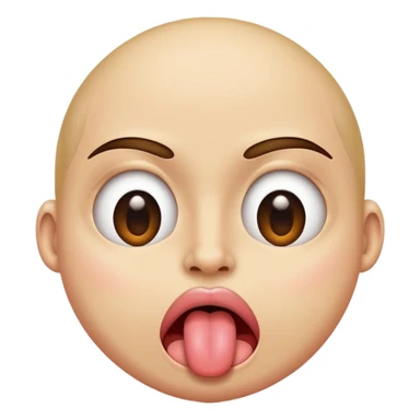 rolled eyes tongue out sticker