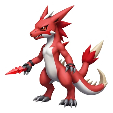 Edgy Cool Beautiful Guilmon-Zangoose-Zoroark, full body sticker
