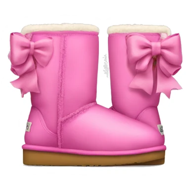 pink uggs with a bow on the back sticker