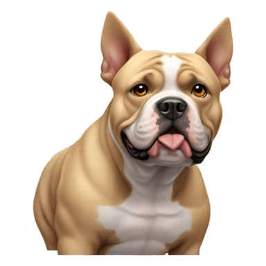 4k xl american bully with pointy ears sticker