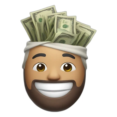 Fortnite character with money head sticker