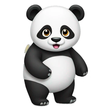 Panda in the road sticker
