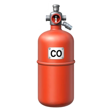 CO2 gas bottle + marking on the bottle sticker