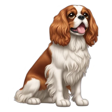  Cavalier King Charles Spaniel full body stand up sticker