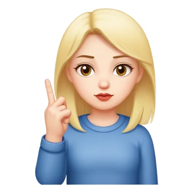 a girl with a middle finger  sticker
