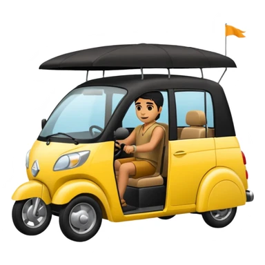 generate an ios genmoji of an indian auto sticker