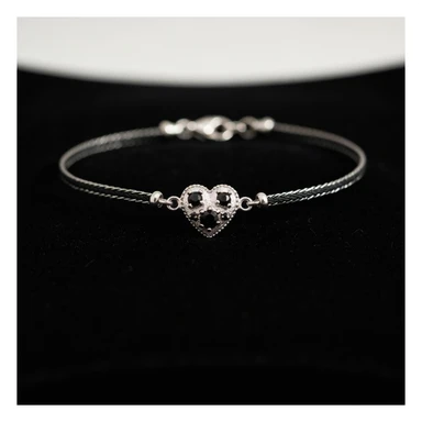 goth heart bracelet, cute, expressive, minimal sticker