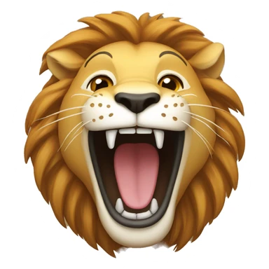 Lion laughing sticker