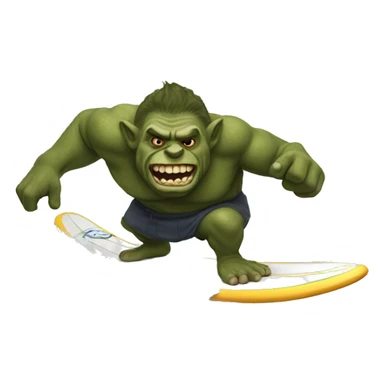 Giant Troll Surfing sticker