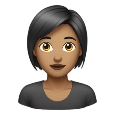 Women with short straight hair sticker