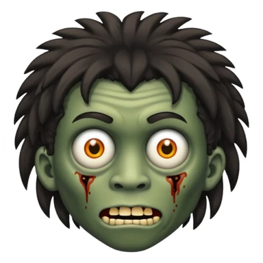 Faça um jovem zombie, com o cabelo de índio com a franja reta sticker