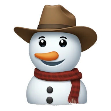 snowman in cowboy boots sticker