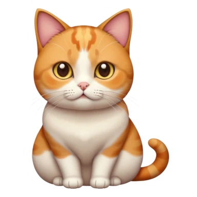 calico cat with cute slim face, small head, hazel eyes, and short but chubby body sticker