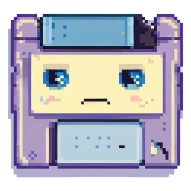 Sad floppy disk  sticker