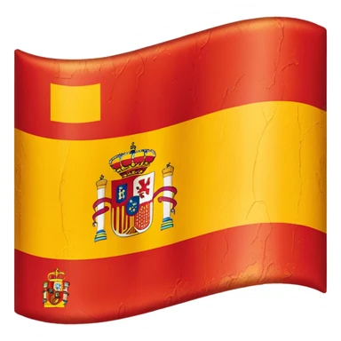 waving spain flag without stick sticker