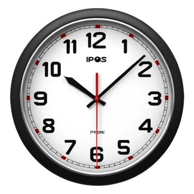 red wall clock sticker