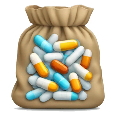 pills in a bag sticker