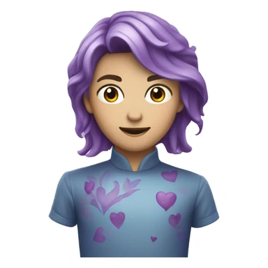 Herz blau lila Verlauf  sticker