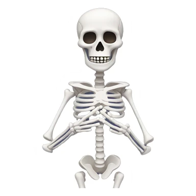 Skeleton man extends his hands forward  sticker