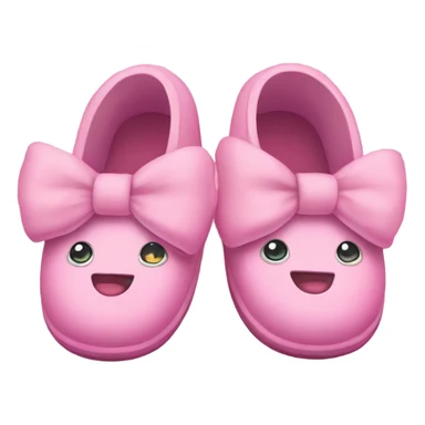 Slippers with bows sticker