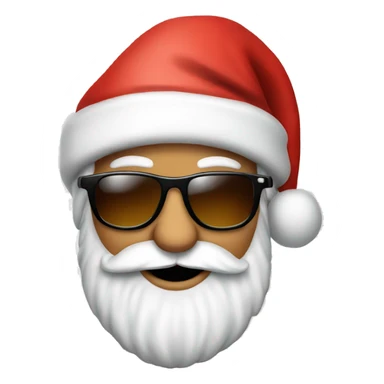 Father Christmas with sunglasses.  sticker