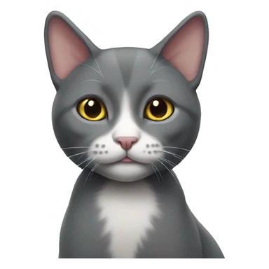 Grey tuxedo cat sticker