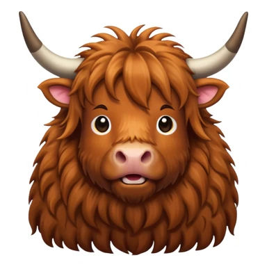 Cartoon highland cow  sticker