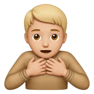 an emoji using 2 hands choking themselves  sticker