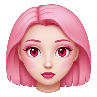 Heart eyes but pink instead of red sticker