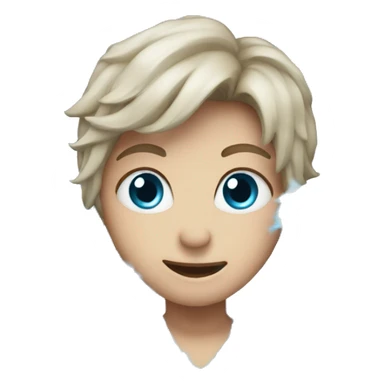 Blizzard-blue color heart sticker