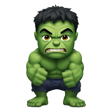 Hulk squatting  sticker