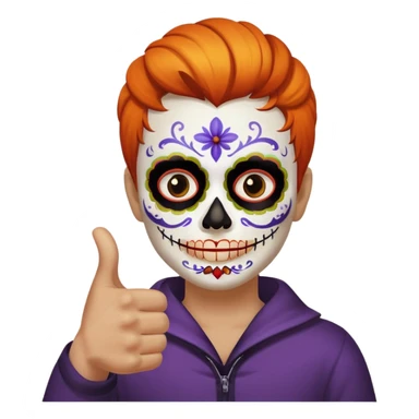 Pulgar arriba día de muertos sticker