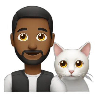 man with cat sticker