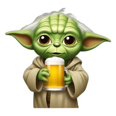 Yoda qui boit une biere sticker