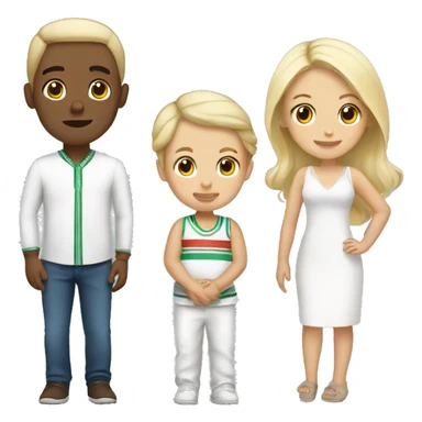mexican guy white blonde girl and baby boy sticker