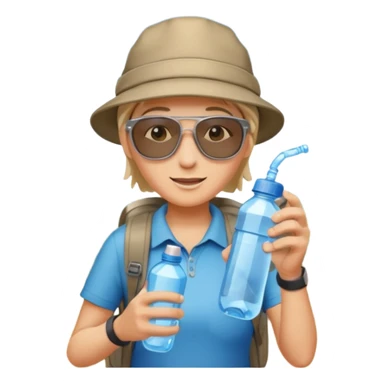 Water bottle for hiking sticker