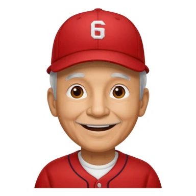 Grandpa red baseball hat sticker