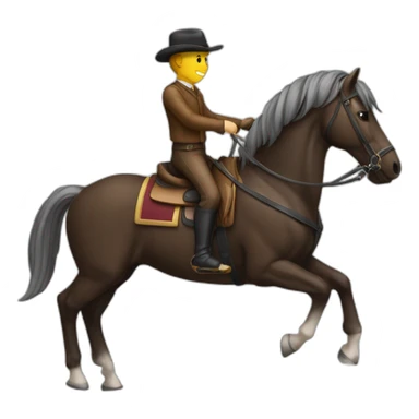 Homme sur un cheval sticker