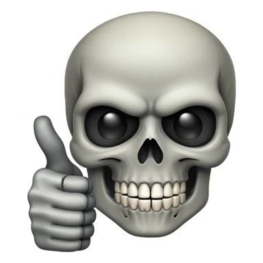 Skull punisher giving thumbs up sticker