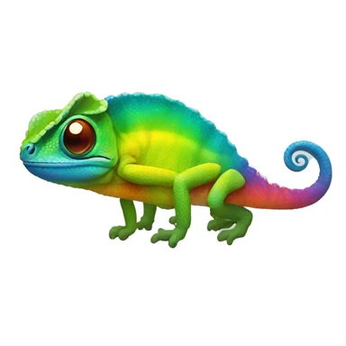 Rainbow Chameleon sticker
